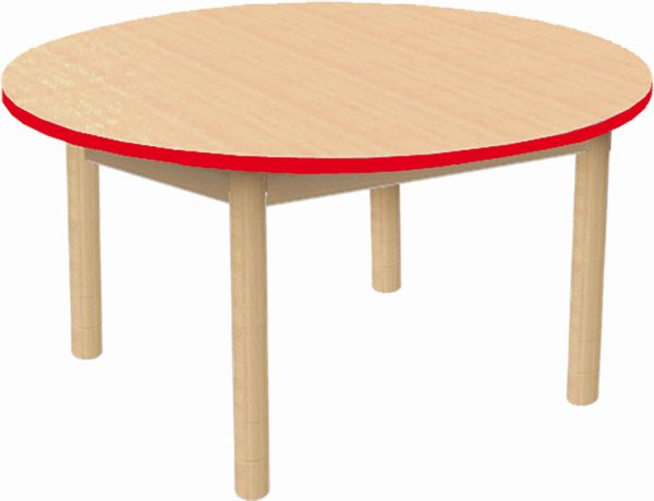 Stôl KRUH s farebnou hranou