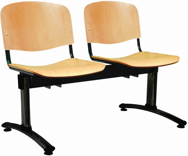 IMPERIA BUK - 2-sedadlo, kostra èierna, sedadlá a operadlá buková preglejka