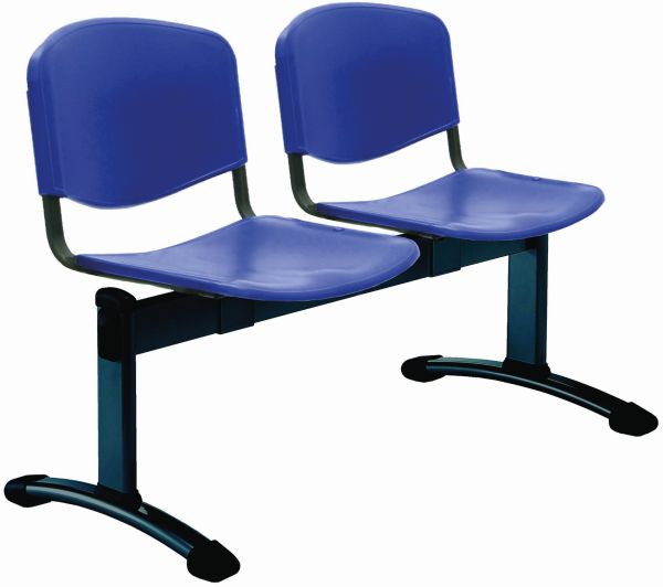 IMPERIA PLAST - 2-sedadlo, kostra èierna, sedadlá a operadlá plastové