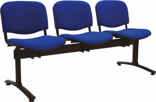 IMPERIA - 3-sedadlo, kostra èierna, sedadlá a operadlá èalúnené